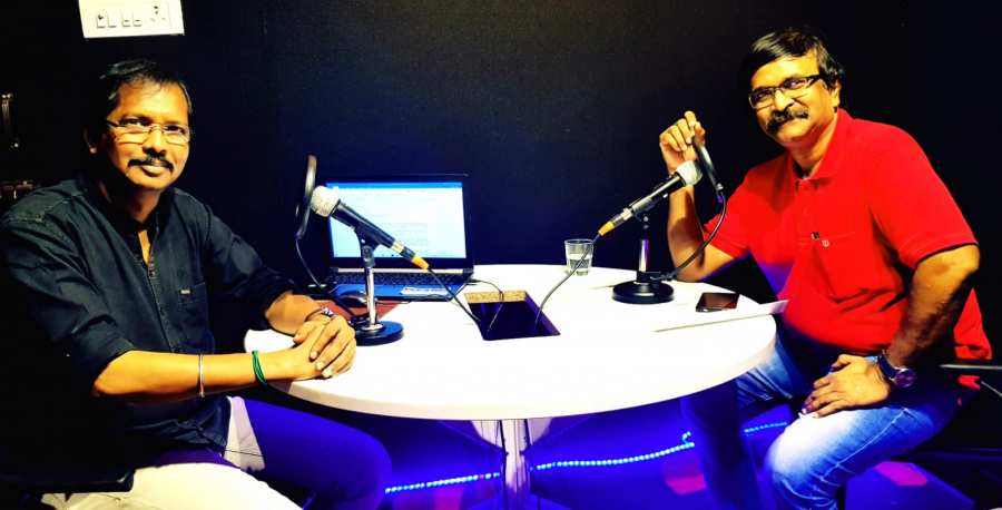 RJ Naga with Director ISR Selvakumar